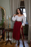 Ellie skirt - burgundy/colours + Bethany Blouse