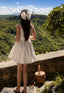 White Daisy hair bow clip - BEDRA VINTAGE