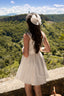 White Daisy hair bow clip - BEDRA VINTAGE