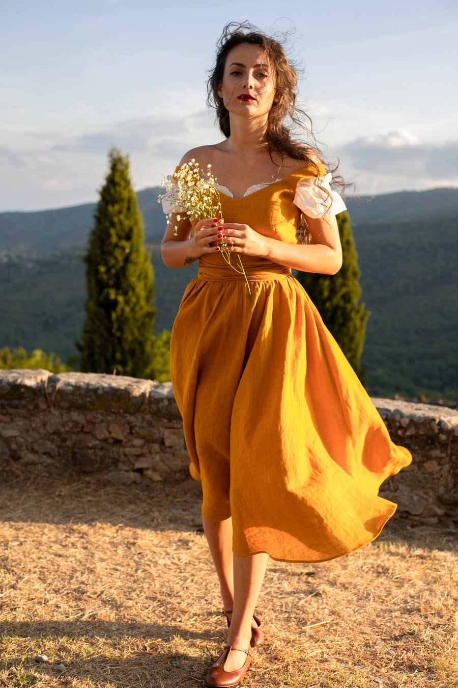 Andalusia Dress in Yellow – BEDRA VINTAGE