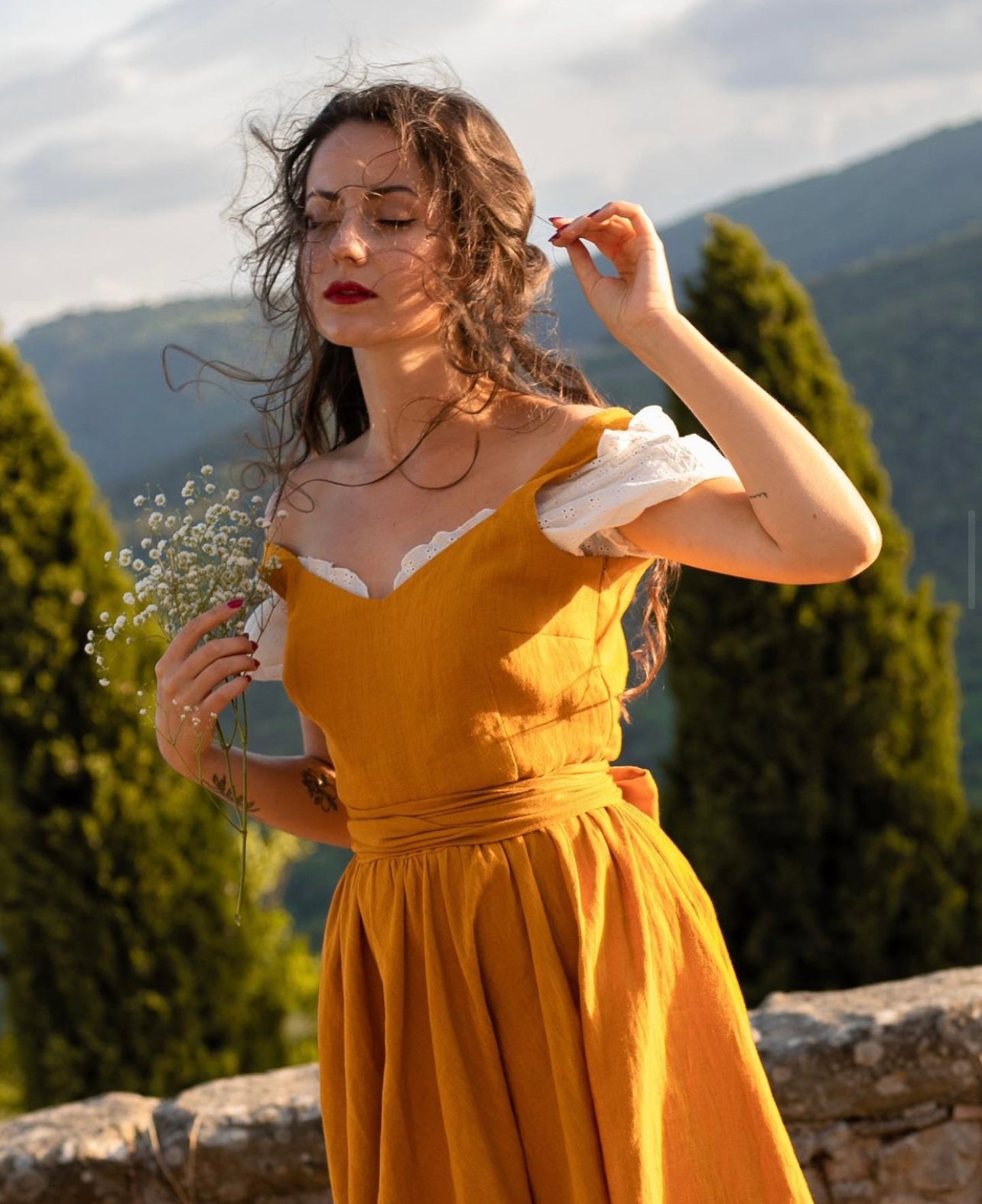 ANDALUSIA dress, Marigold Yellow