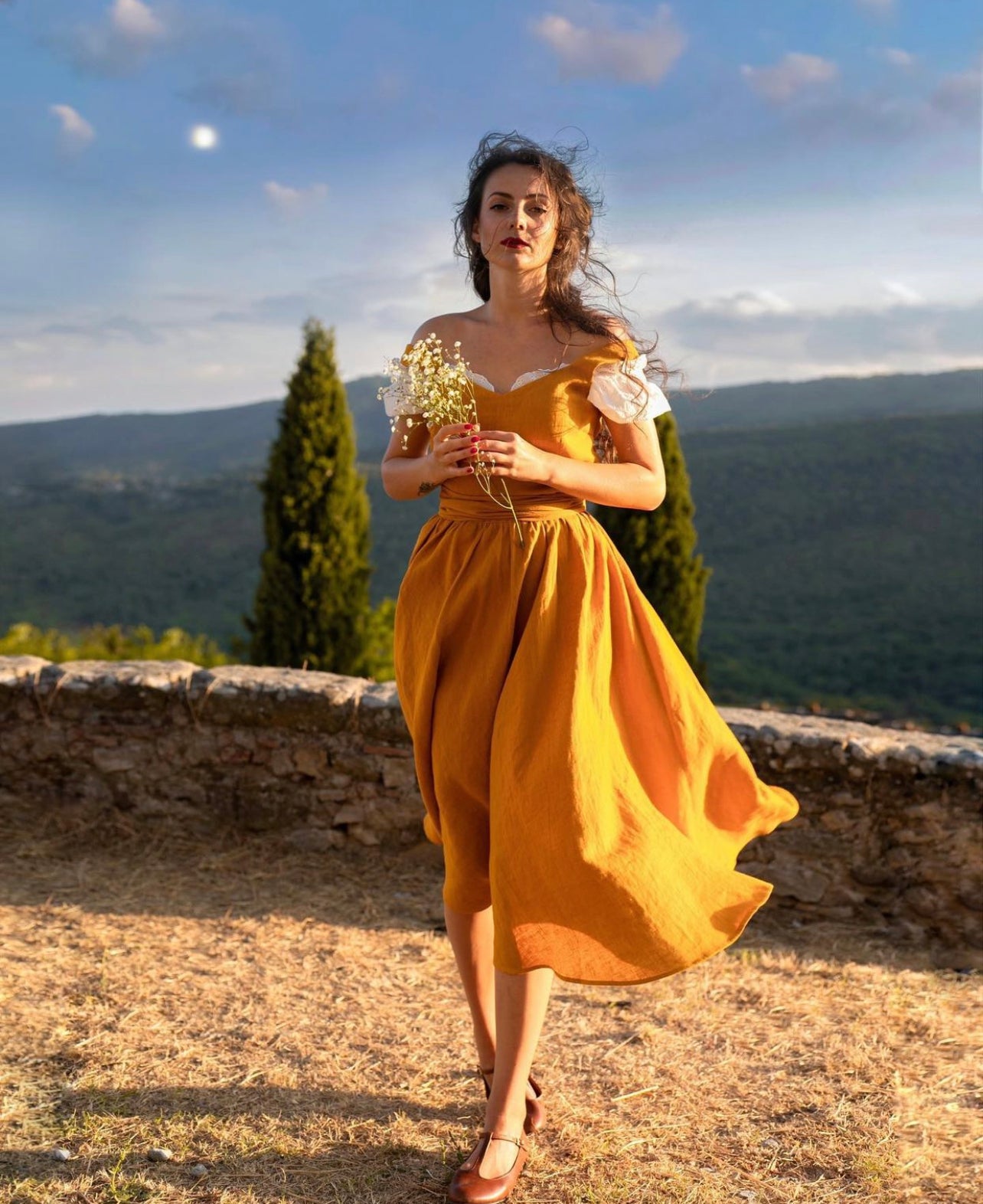 ANDALUSIA dress, Marigold Yellow