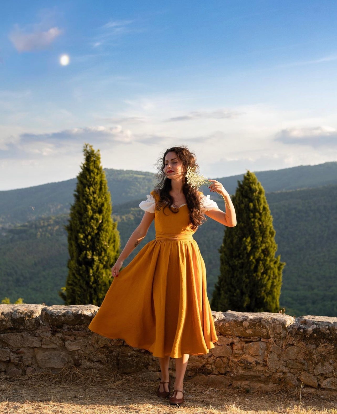 ANDALUSIA dress, Marigold Yellow