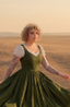 Andalusia Dress in Moss Green