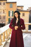 Roma - Burgundy Wool Coat