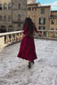 Siena Burgundy Linen Midi Dress