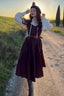Andalusia Dark Brown Linen Dress