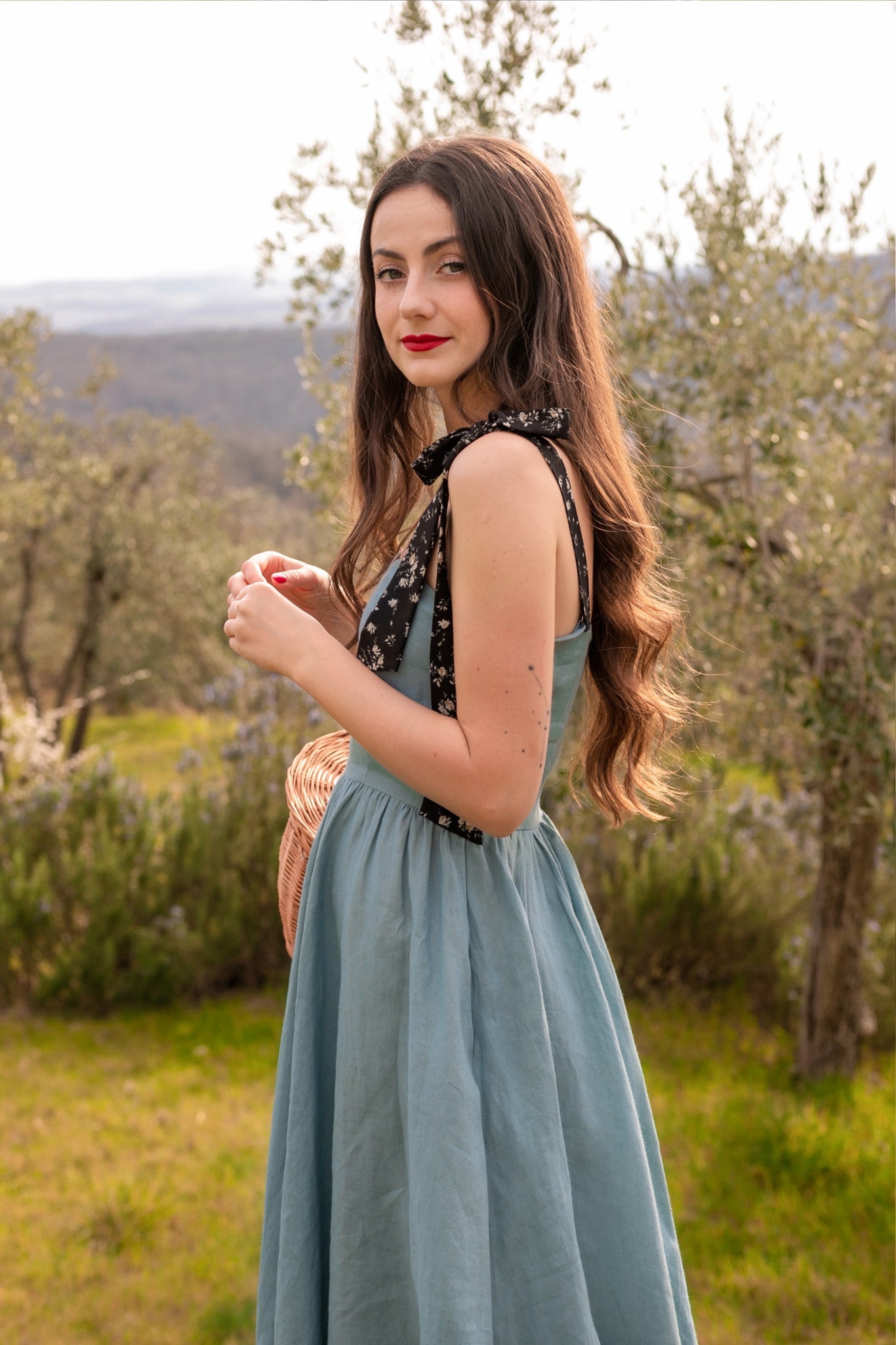 Juliet dress, Eggshell Blue color — BEDRA VINTAGE